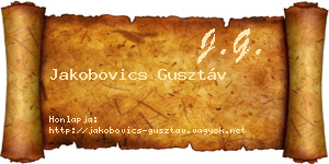 Jakobovics Gusztáv névjegykártya